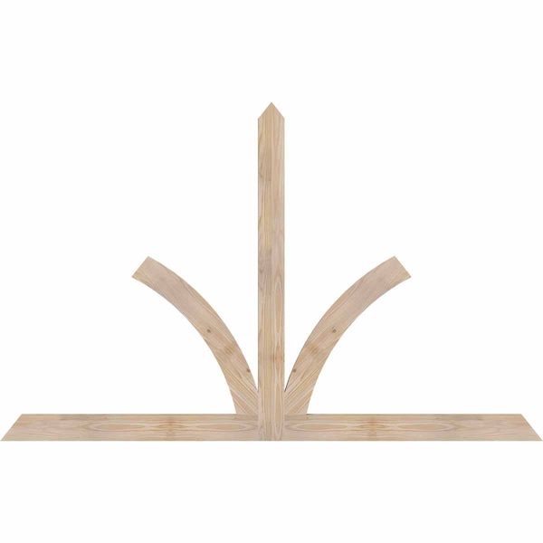 Ekena Millwork Richland Smooth Timber Gable Bracket, Douglas Fir, 72"W x 45"H x 1 1/2"D x 3 1/2"F, 15/12 Pitch GBW072X45X0204RIC00SDF - main